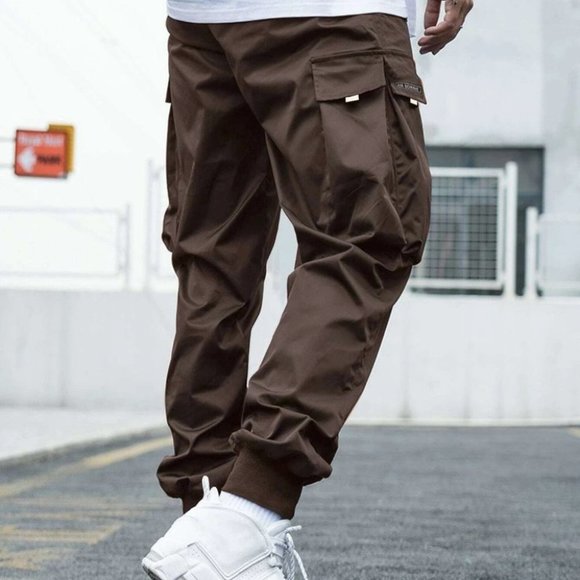 Coffee Brown Mens Cargo Pants - Picture 2 of 5